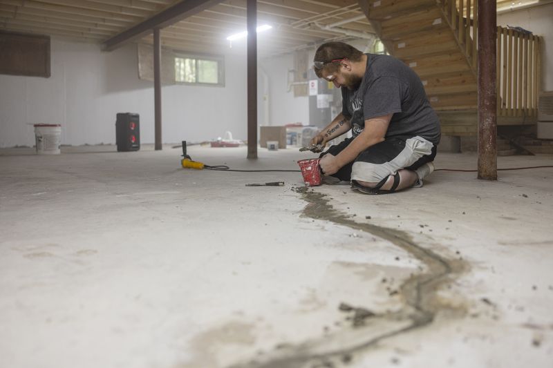 Basement Floor Crack Repair